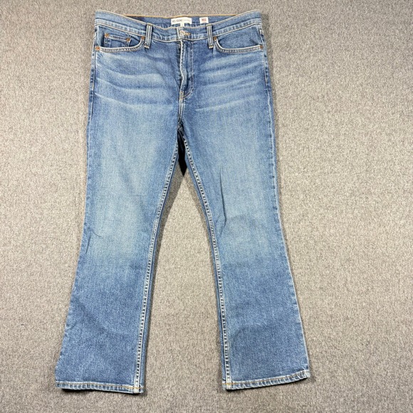RE Denim - RE/DONE Originals Womens High Rise Kick Flare Jeans Blue Size 32 Made in USA